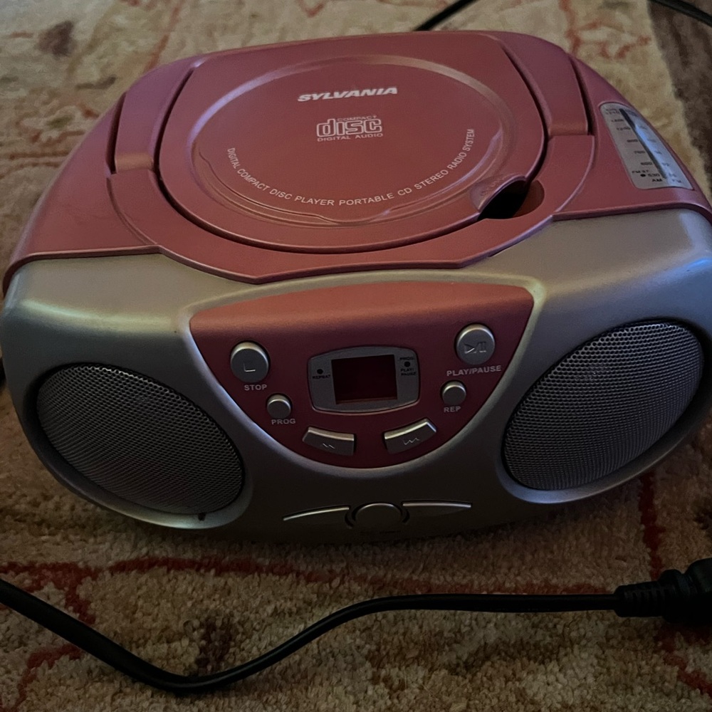 Pink Vintage CD player